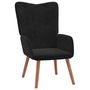 Voir la diapositive 6 : VIDAXL Chaise de relaxation avec repose pied Noir Velours