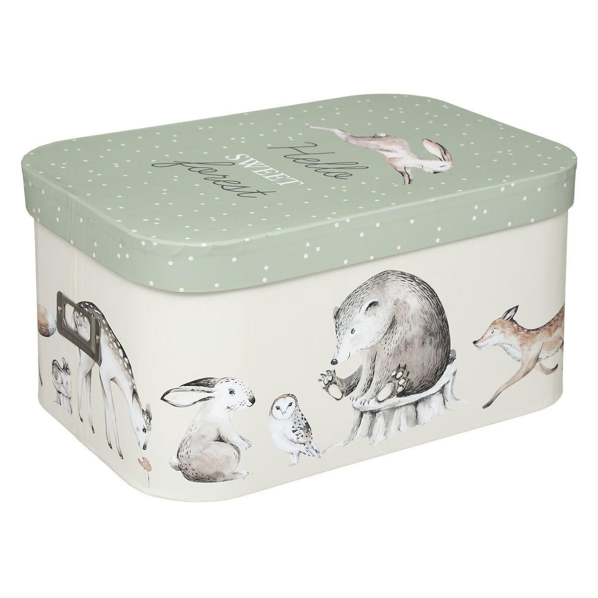 Voir la diapositive 2 : Atmosphera Kids Lot de 3 boîtes de rangement  forêt  36cm multicolore