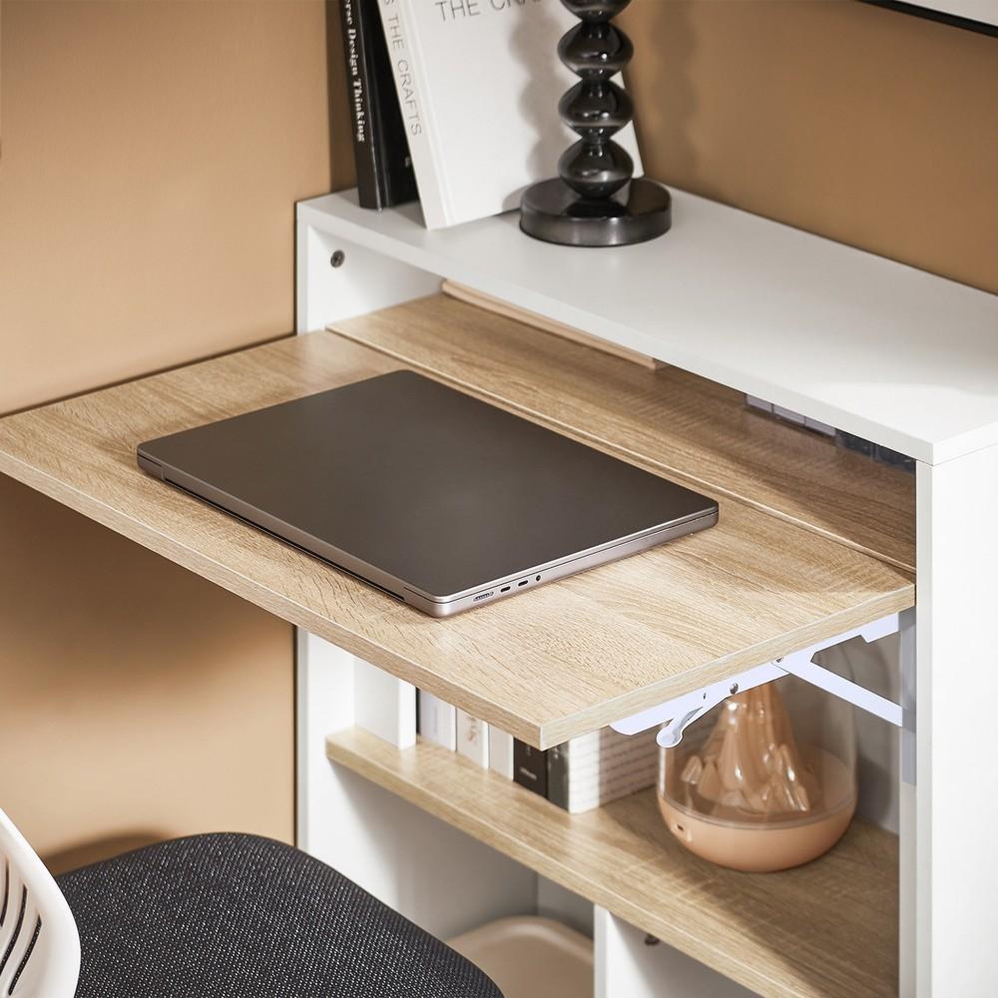 Voir la diapositive 5 : SOBUY SoBuy - Bureau Informatique à une porte - Nordique - FWT104