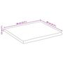 Voir la diapositive 6 : VIDAXL Dessus de table 80x80x2,5 cm bord vivant bois massif manguier