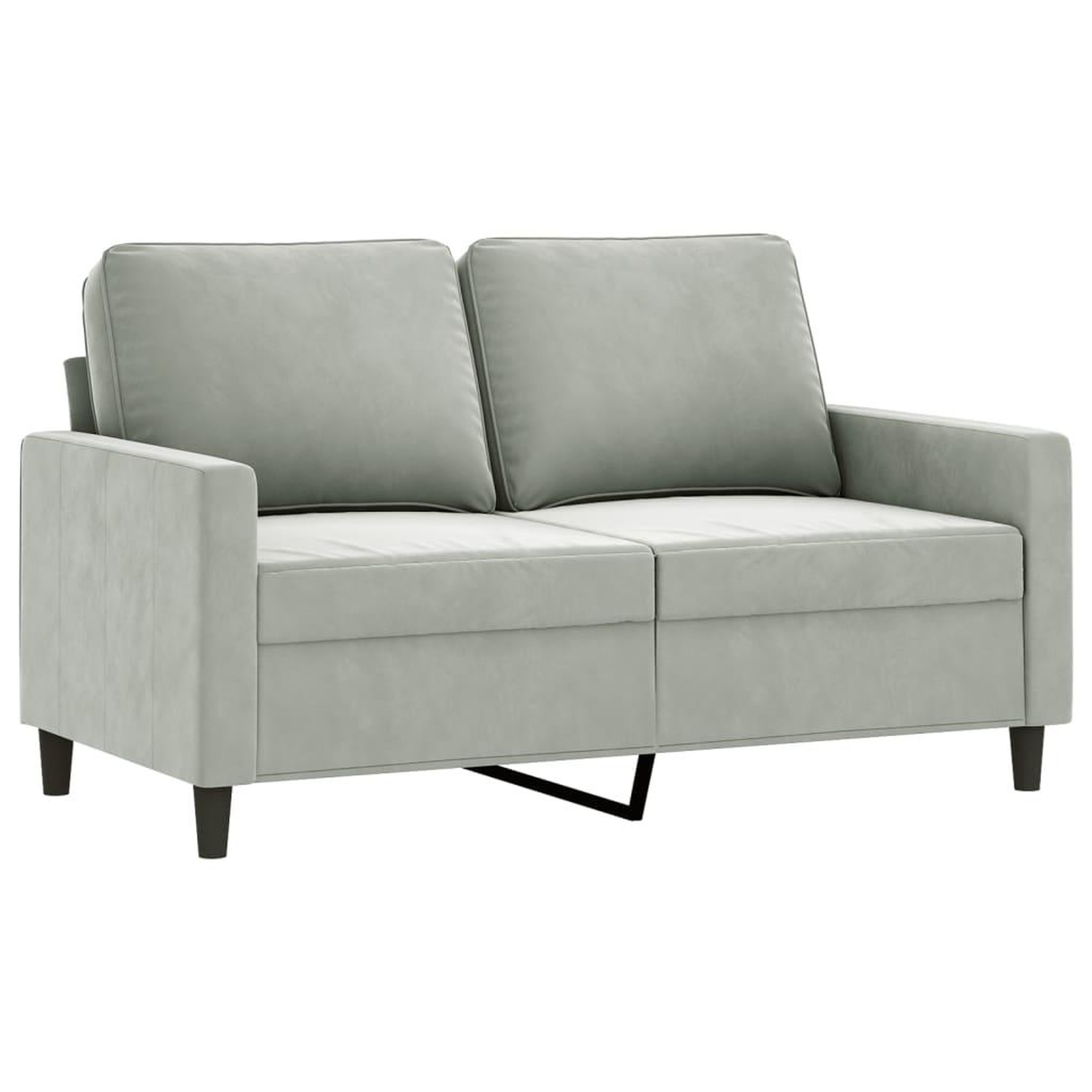 Voir la diapositive 3 : VIDAXL Ensemble de canapes 2 pcs avec coussins Gris clair Velours