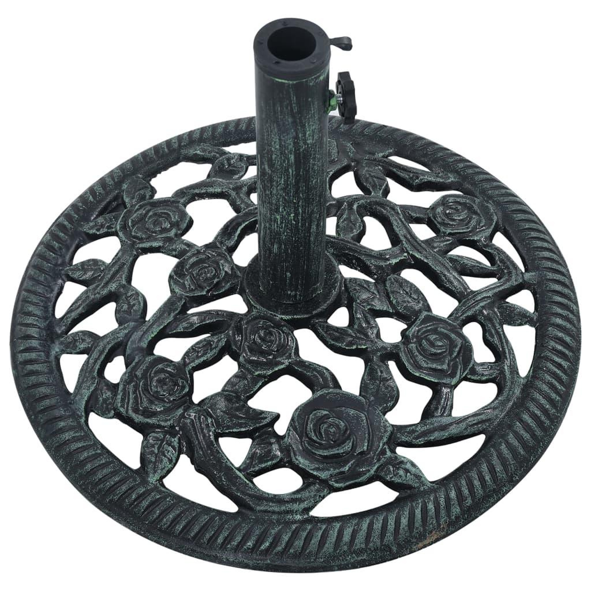 Voir la diapositive 3 : VIDAXL Socle de parasol Vert 9 kg 40 cm Fonte