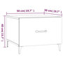 Voir la diapositive 6 : VIDAXL Tables basses avec pieds metal 2 pcs Blanc brillant 50x50x40 cm