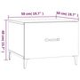Voir la diapositive 6 : VIDAXL Tables basses avec pieds metal 2 pcs Blanc brillant 50x50x40 cm