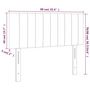 Voir la diapositive 6 : VIDAXL Tete de lit a LED Marron Fonce 90x5x78/88 cm Tissu