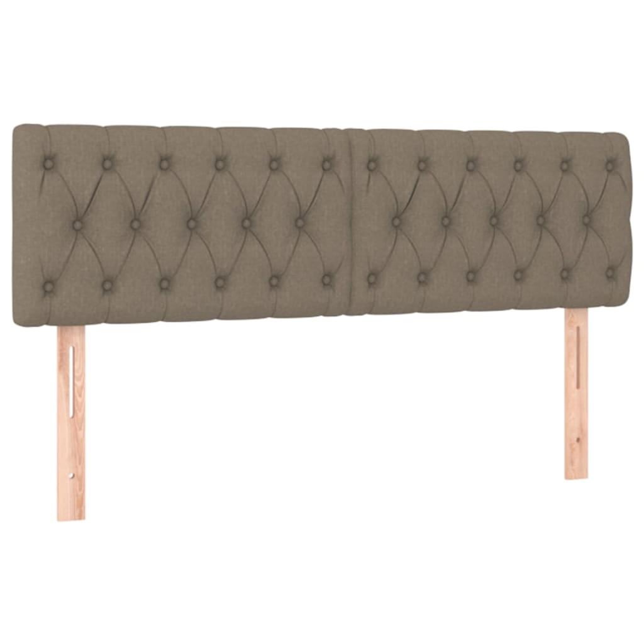 Voir la diapositive 4 : VIDAXL Tete de lit a LED Taupe 144x7x78/88 cm Tissu