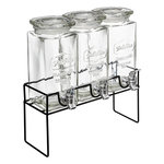 SECRET DE GOURMET Distributeur de Boisson  Modern Wood  4,5L Transparent