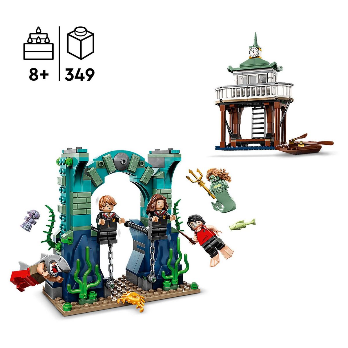 LEGO Harry Potter 76420 - Le Tournoi des Trois Sorciers : le lac noir, Jouet avec Maquette de Bateau et 5 Minifigurines