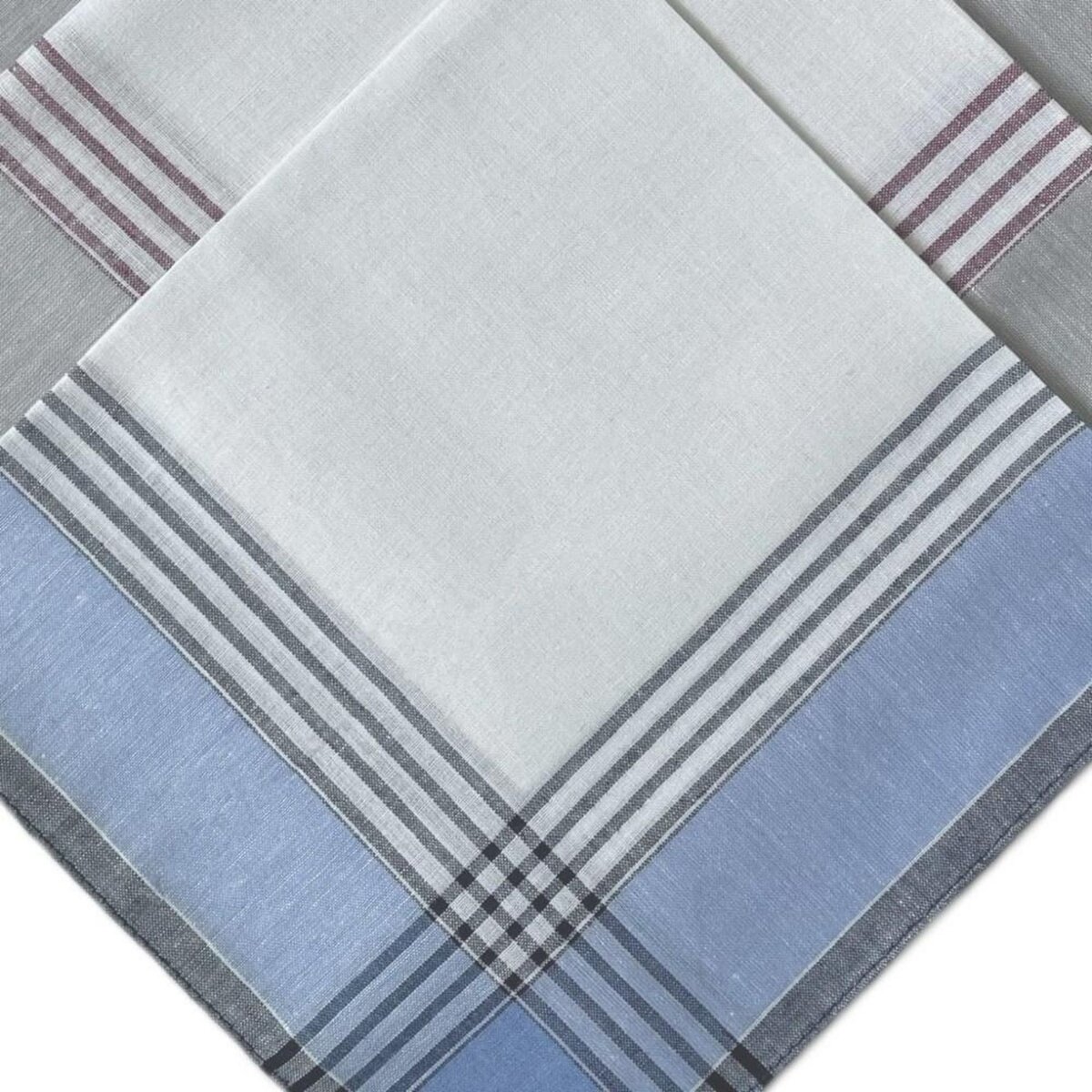 VANDERSICKEL Lot de 12 mouchoirs Homme 40x40cm 100% coton