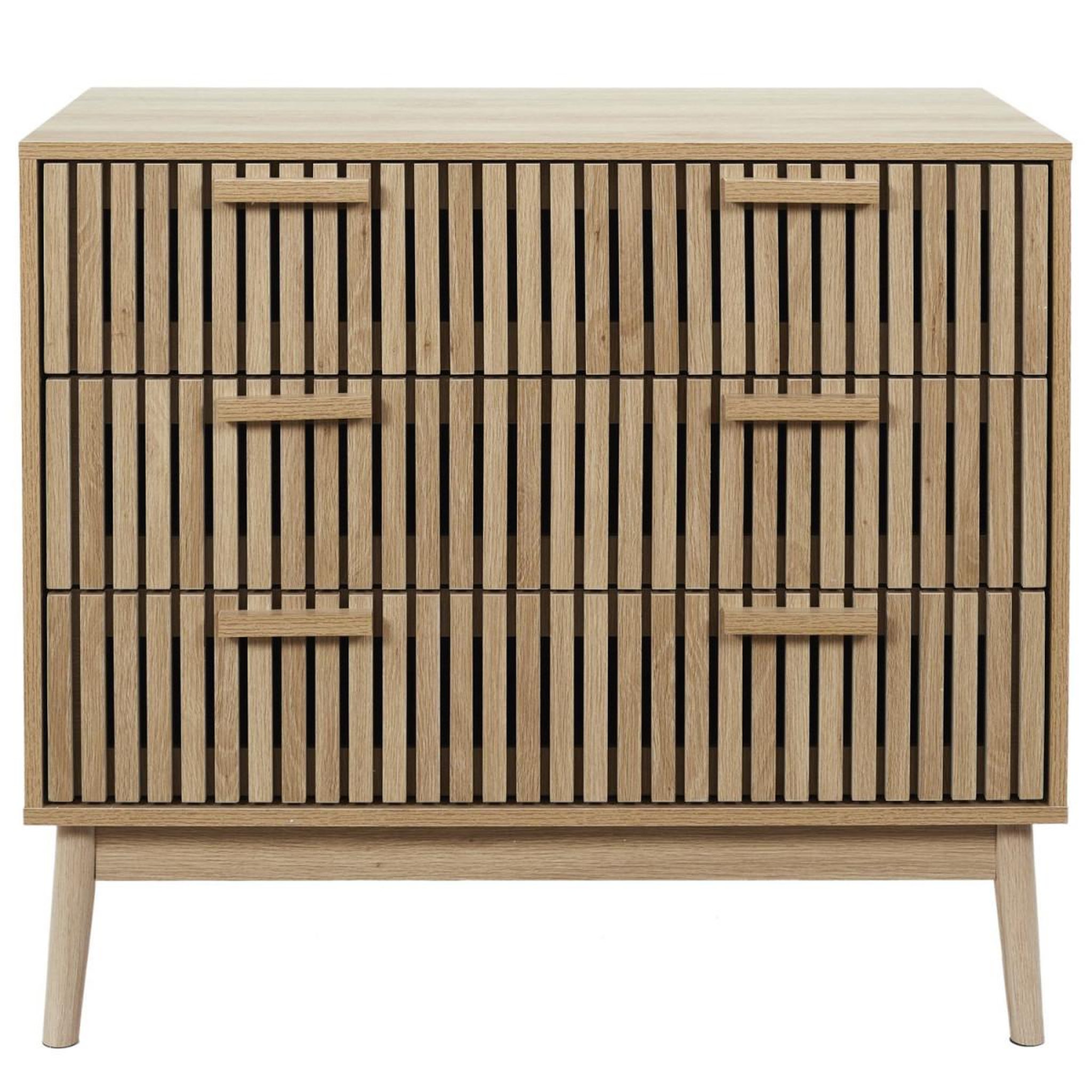 Voir la diapositive 2 : The Home Deco Factory Commode 3 tiroirs  klaus  90cm marron