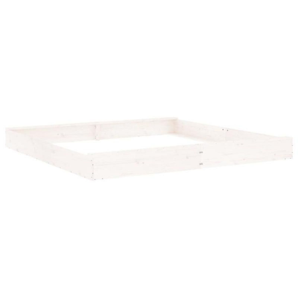 VIDAXL Bac à sable avec sièges blanc carré bois de pin massif