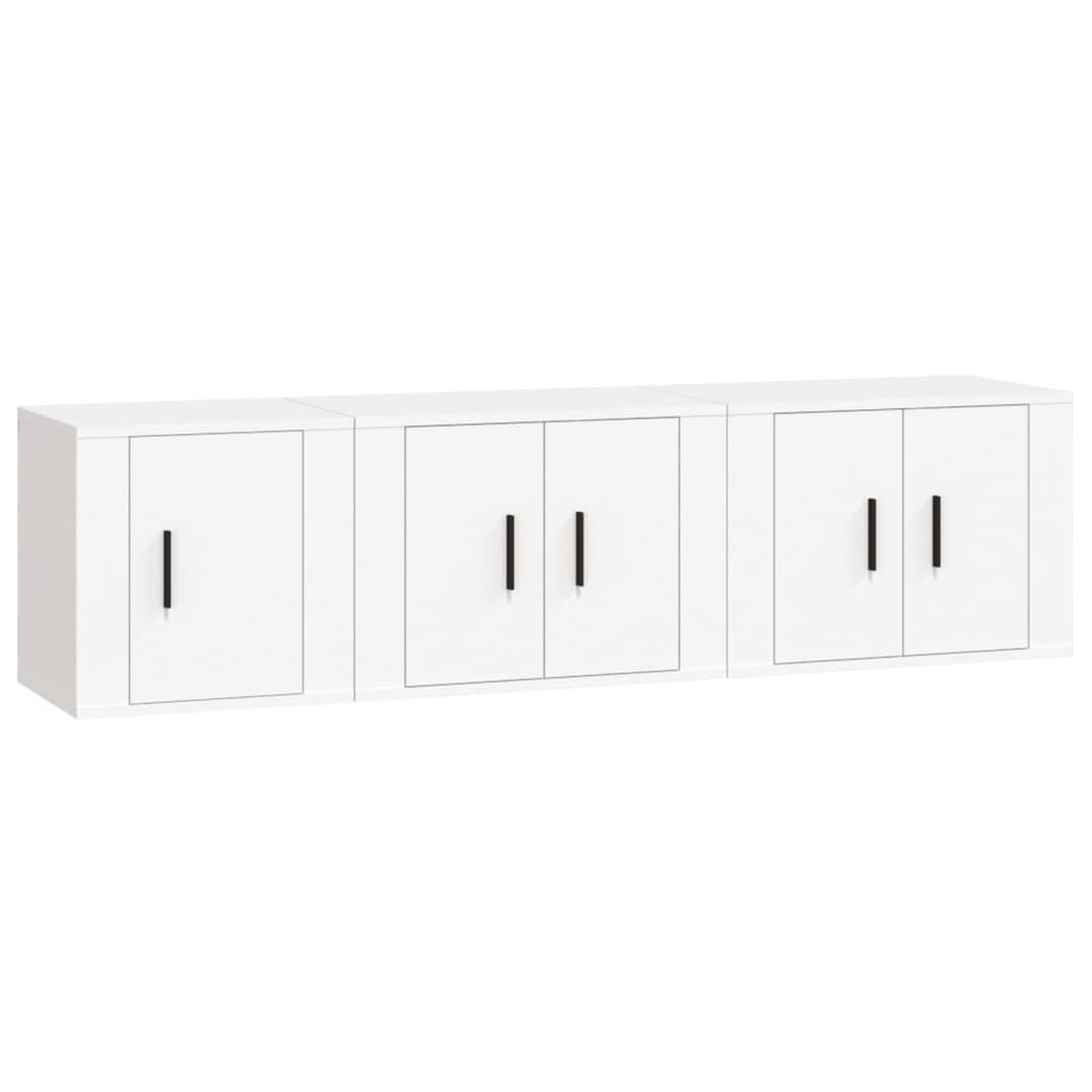 Voir la diapositive 2 : VIDAXL Ensemble de meubles TV 3 pcs Blanc Bois d'ingenierie