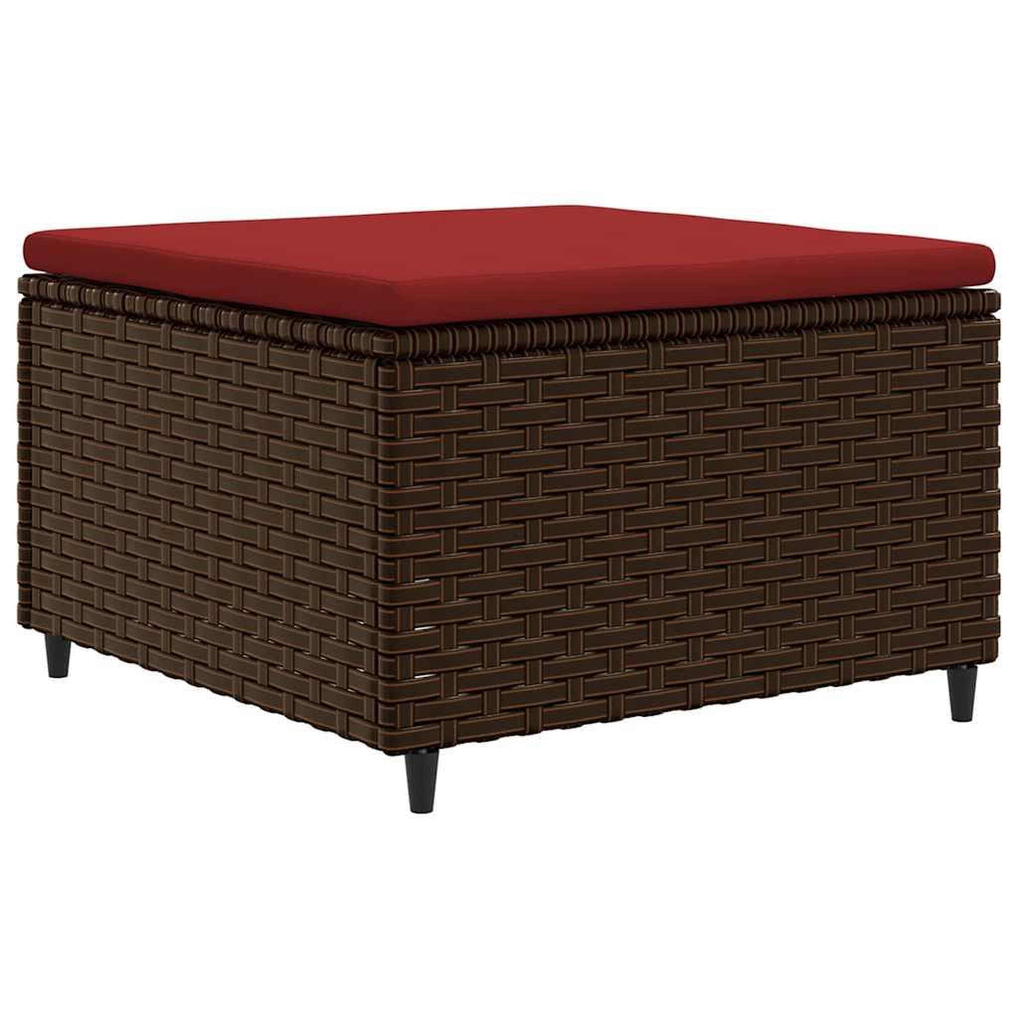 Voir la diapositive 4 : VIDAXL Salon de jardin 4 pcs avec coussins Marron Resine tressee