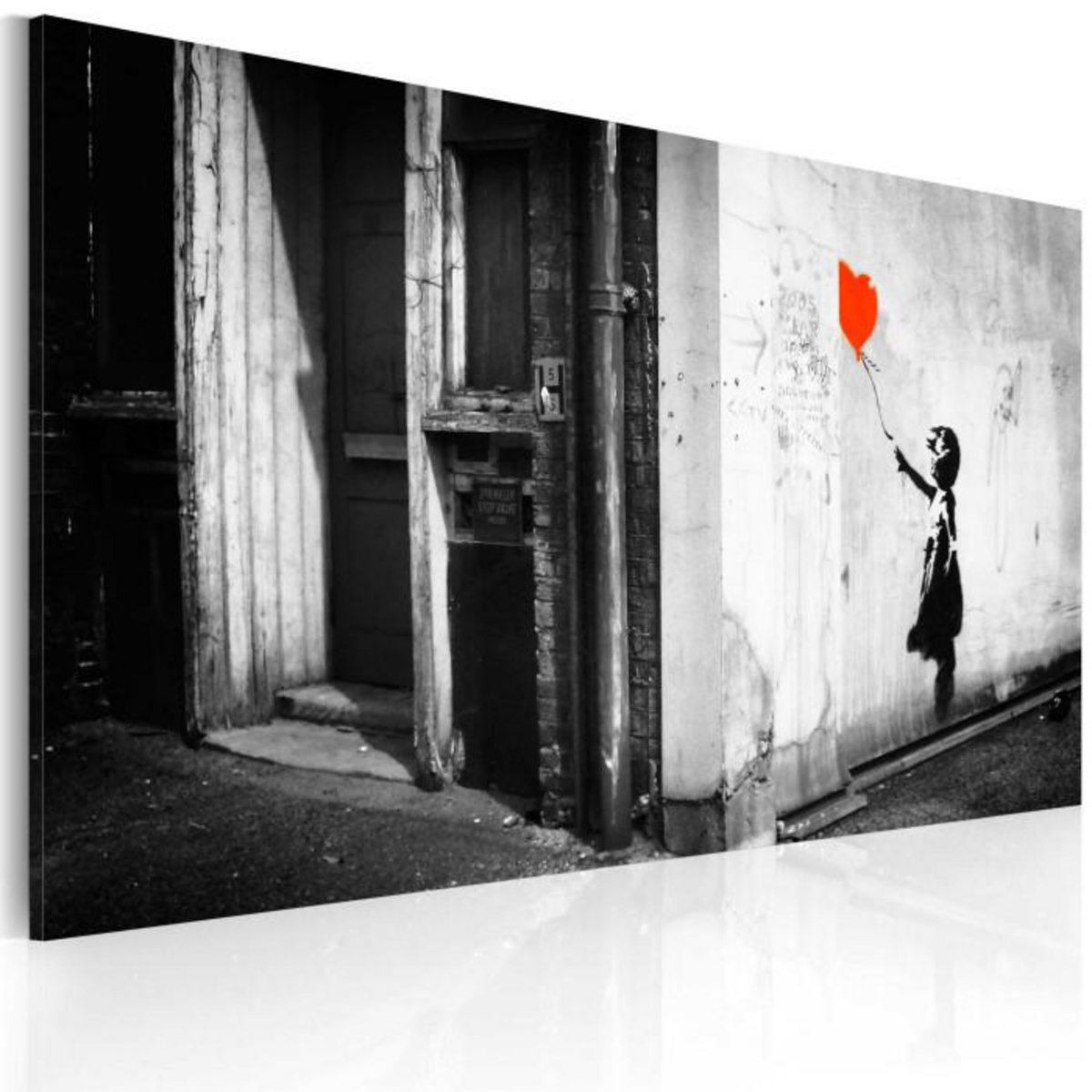 Paris Prix Tableau Imprimé  Fille avec Ballon - Banksy  40x60cm