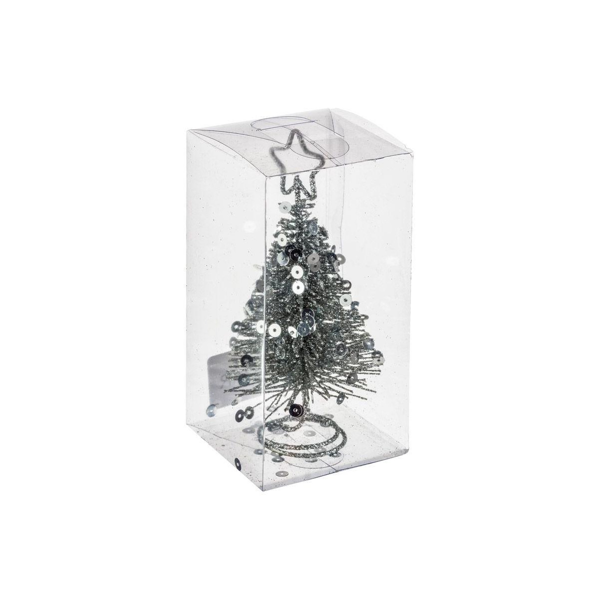 Voir la diapositive 2 : FEERIC LIGHT & CHRISTMAS Cavalier de table sapin  colorama  10cm argent