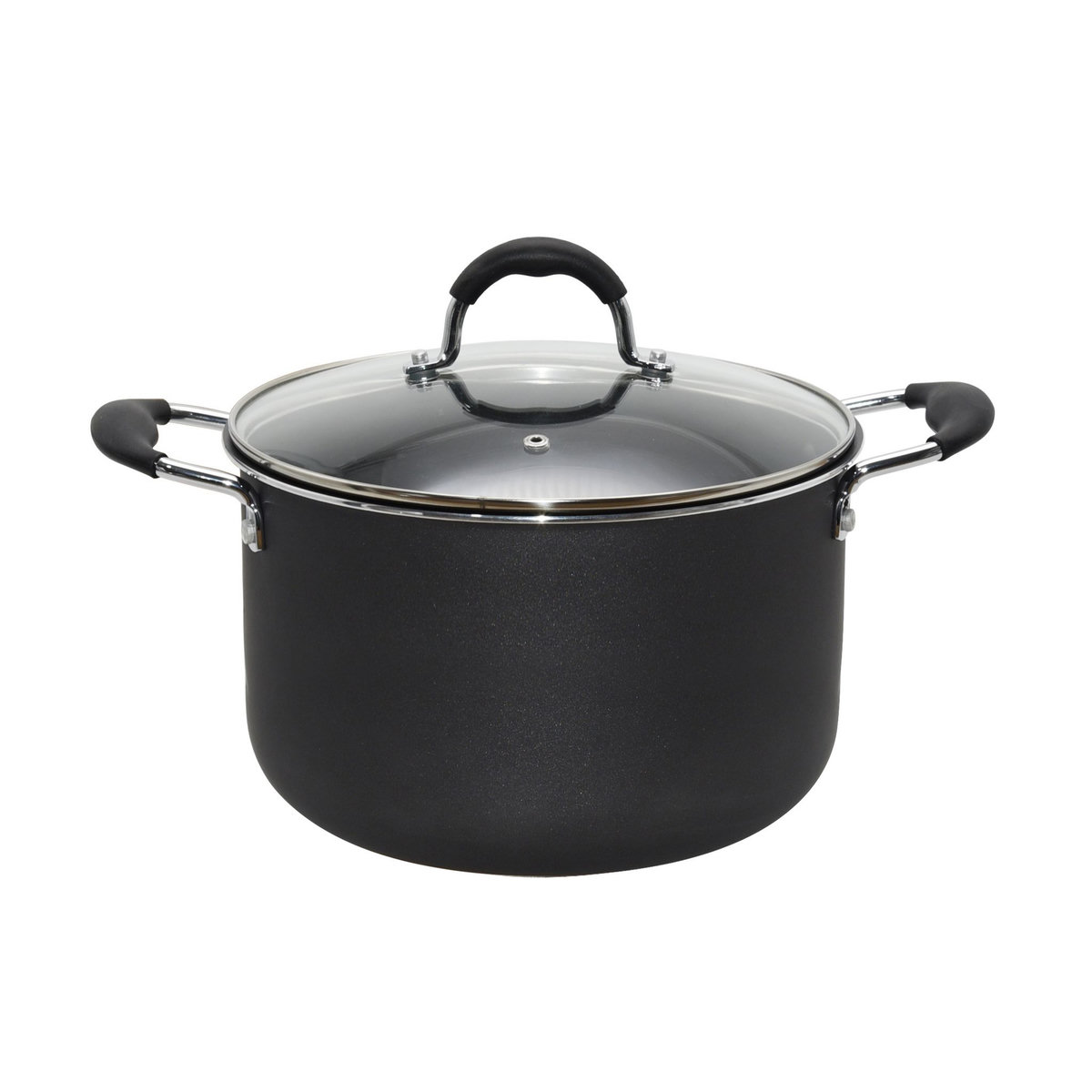 ACTUEL Marmite 26cm en aluminium et couvercle en verre