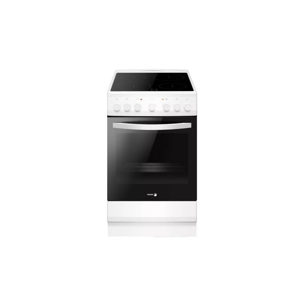 Fagor Cuisinière vitrocéramique 4 feux 6000w blanc - FACV103B-1