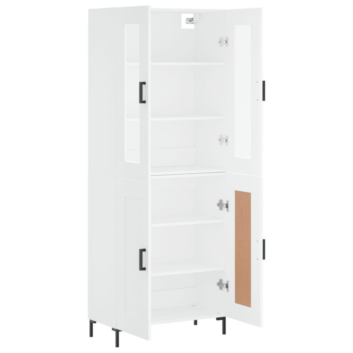 VIDAXL Buffet haut Blanc 69,5x34x180 cm Bois d'ingenierie
