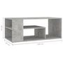 Voir la diapositive 6 : VIDAXL Table basse gris beton 100x50x40 cm bois d'ingenierie