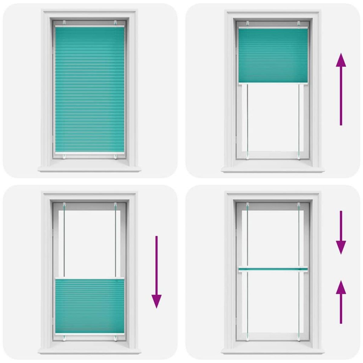 VIDAXL Store plisse vert petrole 70x150 cm largeur du tissu 69,4 cm