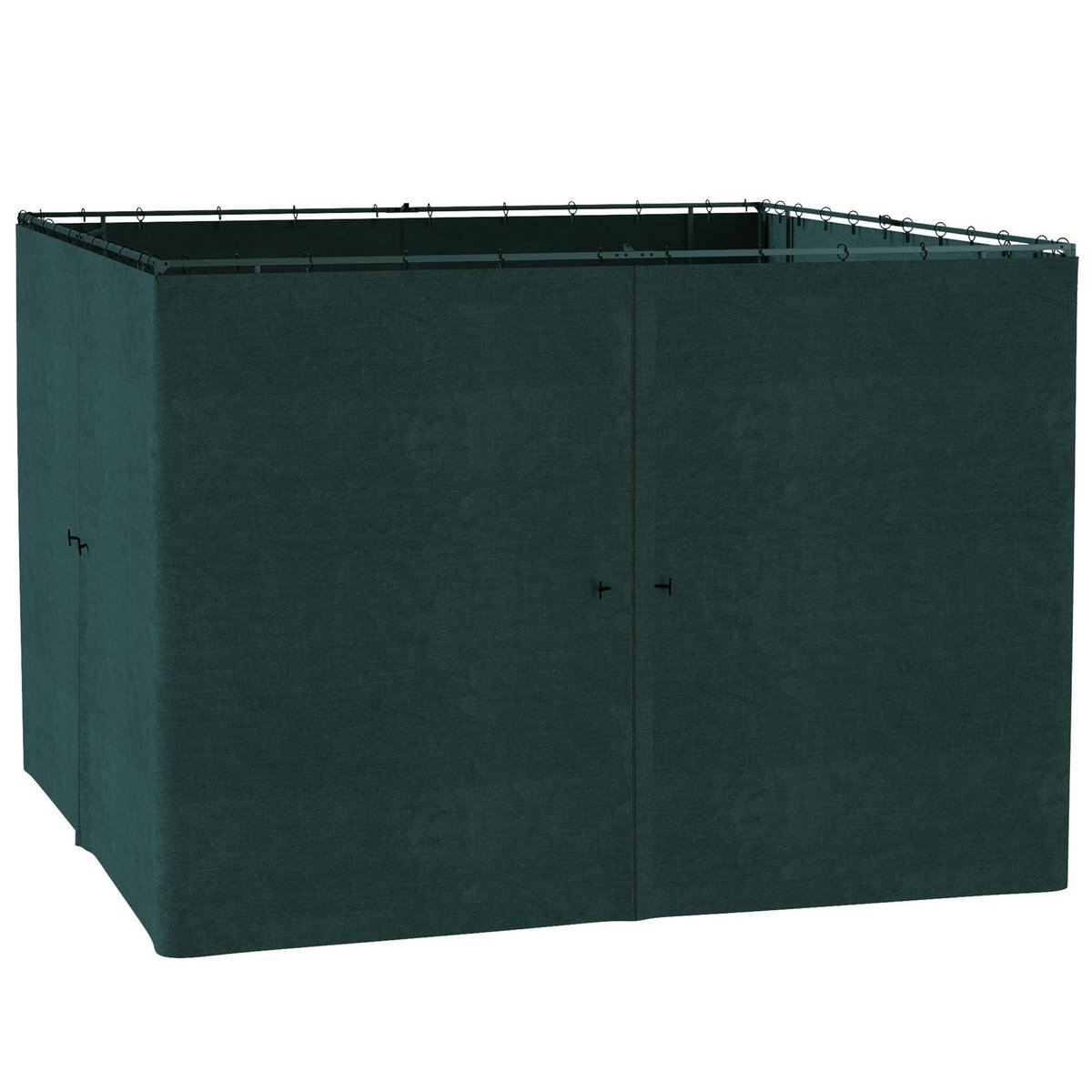 OUTSUNNY Parois latérales de rechange barnum tonnelle 3 x 3 m - 2 systèmes d'attache boucles ou crochets - zip - polyester gris