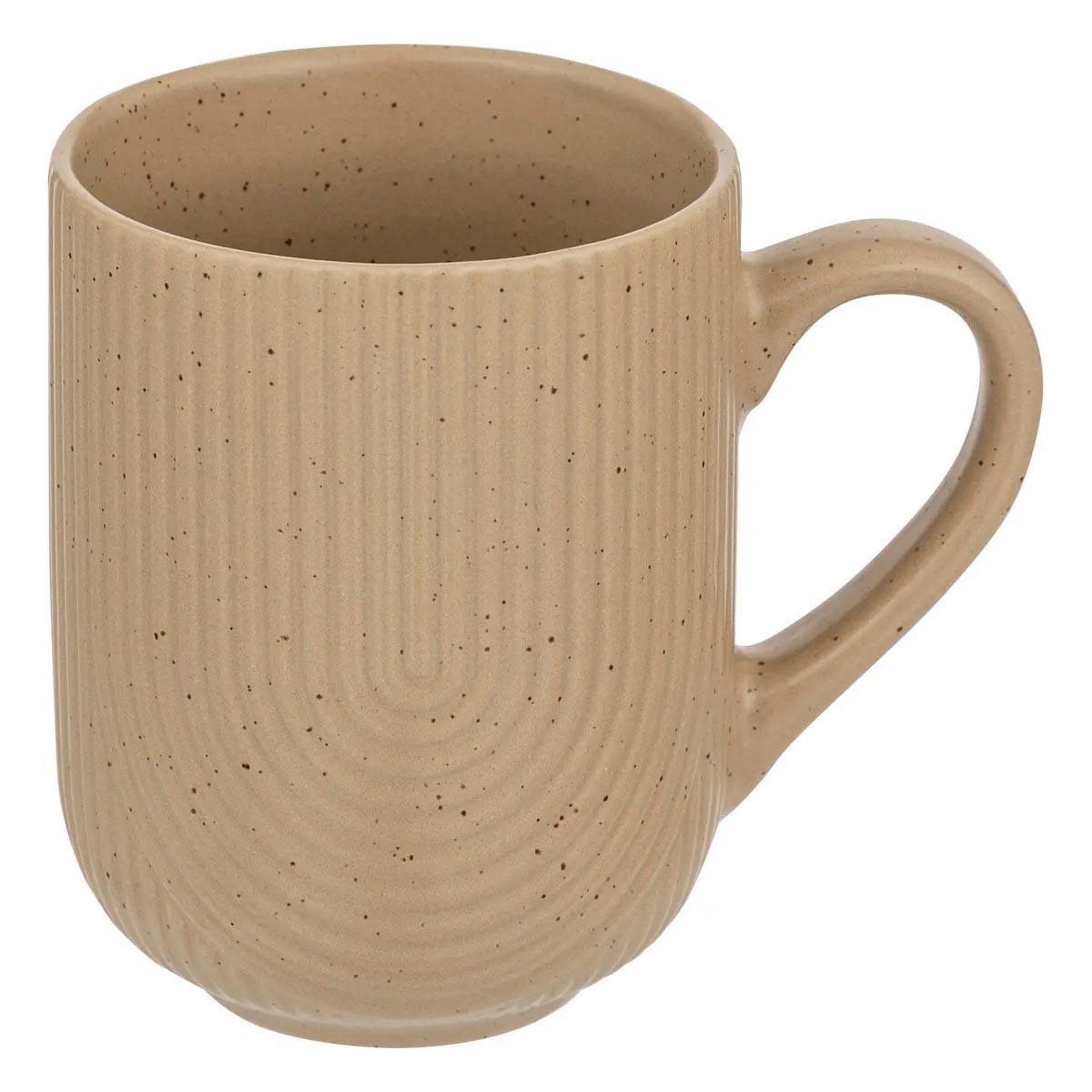 Voir la diapositive 2 : SECRET DE GOURMET Lot de 6 mugs en céramique  lya  30cl taupe