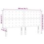 Voir la diapositive 6 : VIDAXL Tete de lit a LED Marron fonce 200x5x118/128 cm Tissu
