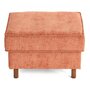Voir la diapositive 5 : LISA DESIGN Jake - pouf en tissu velours relief - pieds en bois foncé