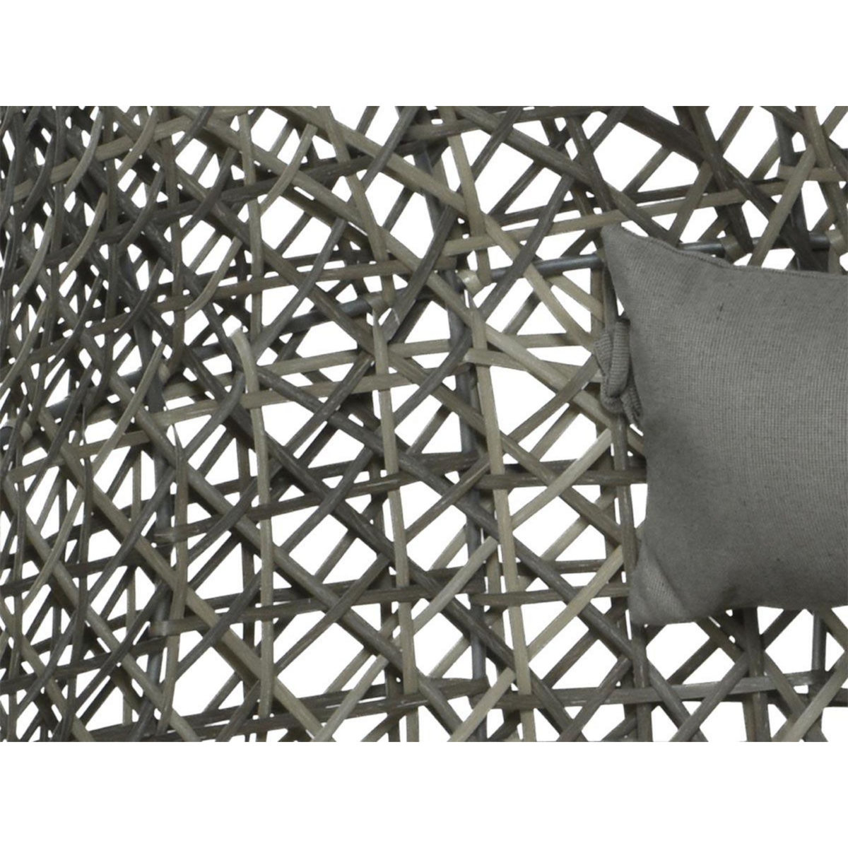 JARDIDECO Fauteuil de jardin sur pieds œuf de jardin en résine tressée gris clair Palermo - Jardideco