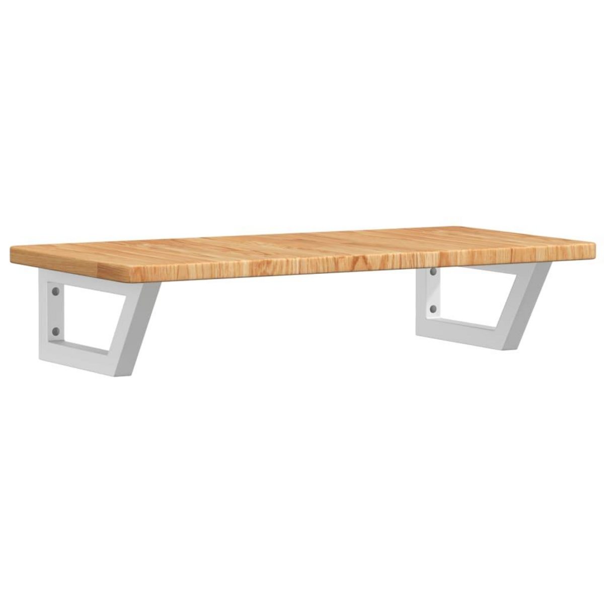 VIDAXL Etagere de vasque murale acier et bois de chene massif