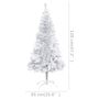 Voir la diapositive 6 : VIDAXL Arbre de Noël artificiel pre-eclaire/boules argente 120 cm PET