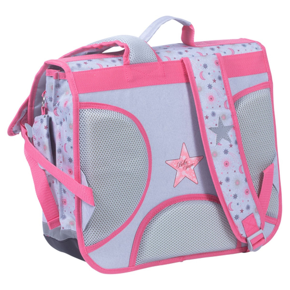 BELLA SARA Cartable 38 cm CP/CE1/CE2 gris et rose