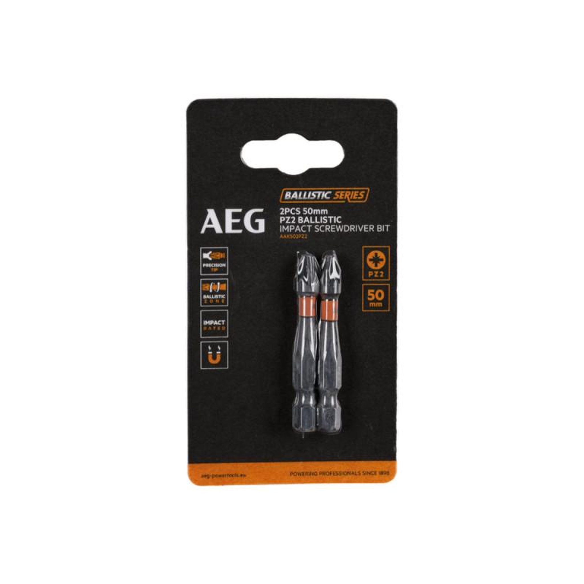 Voir la diapositive 2 : AEG Embouts de vissage balistiques renforcés aeg - 50 mm - 2 pcs - pz2