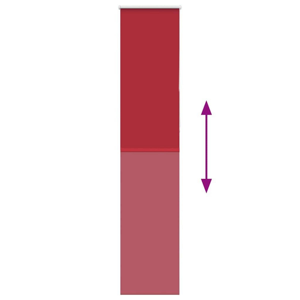 VIDAXL Store enrouleur occultant rouge largeur du tissu 35,7 cm