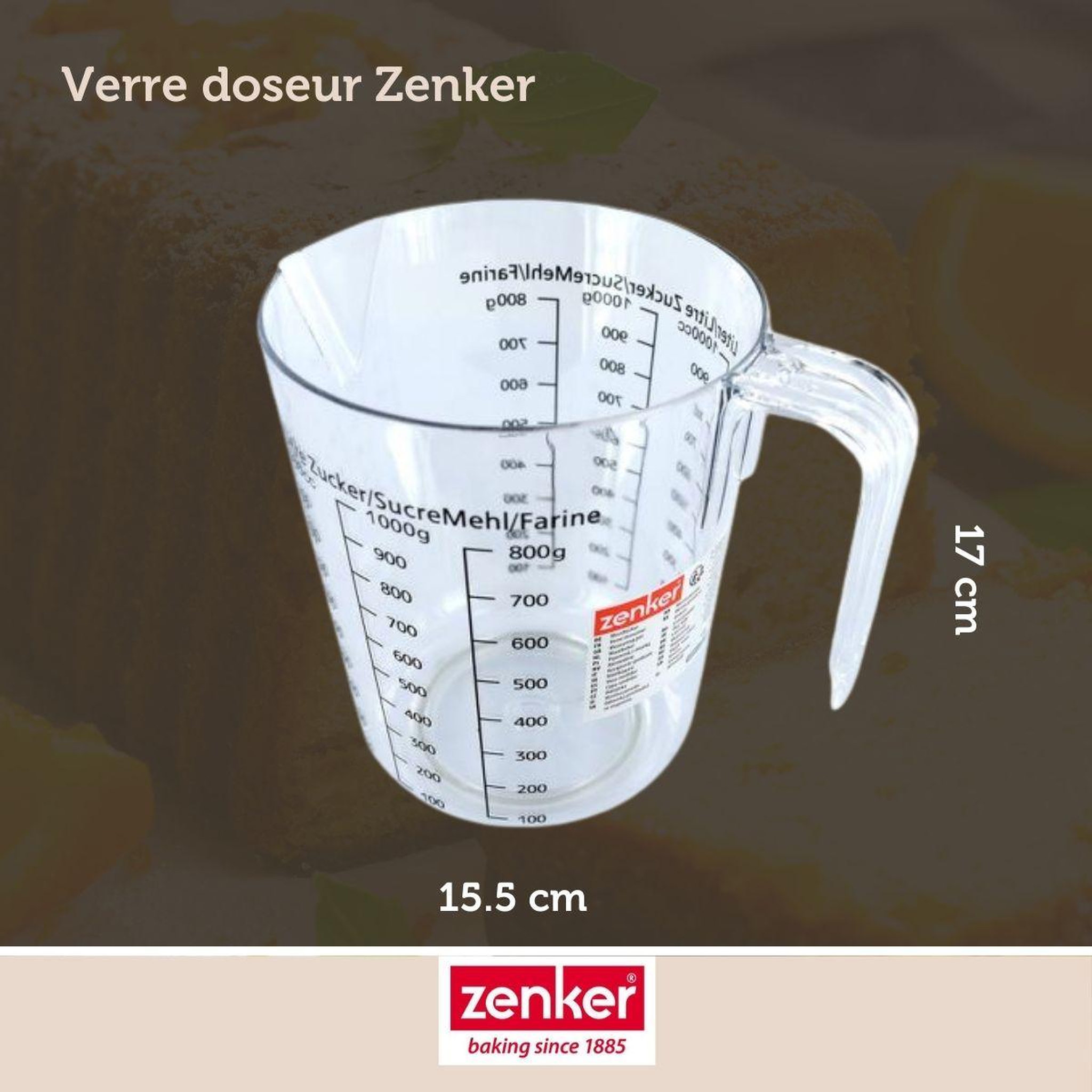Voir la diapositive 4 : ZENKER Verre doseur 1 litre zenker smart pastry