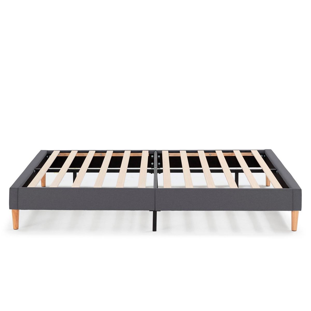 VS VENTA-STOCK Sommier tapissier Aura 140x190 cm Gris Foncé, Hauteur 30 cm