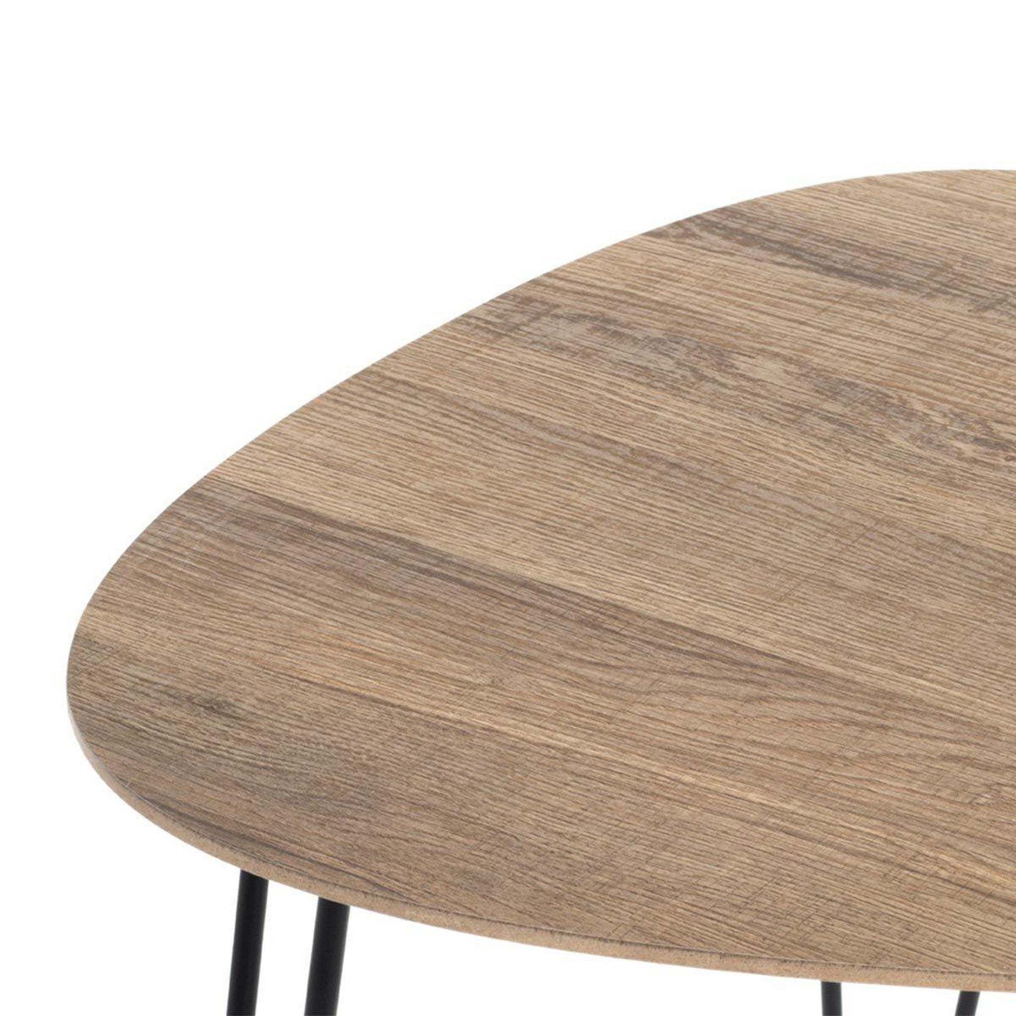 Voir la diapositive 2 : Paris Prix Table d'appoint design  rodry  43cm chêne & noir