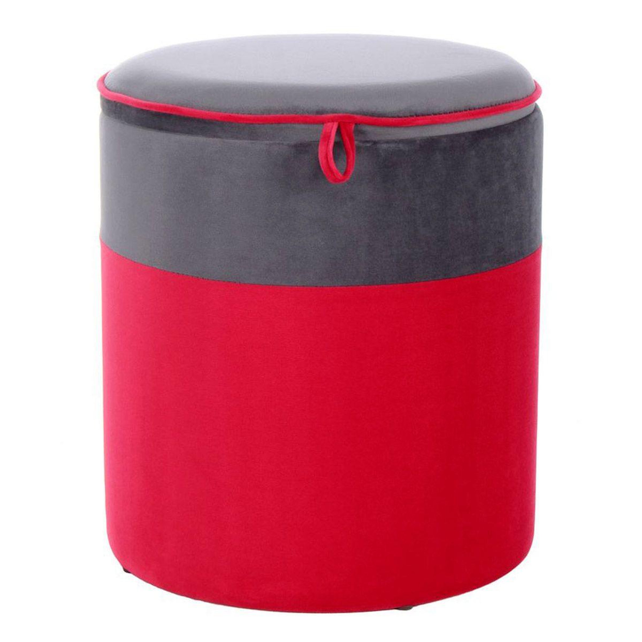Paris Prix Pouf & coffre de rangement  kassandra  40cm rouge