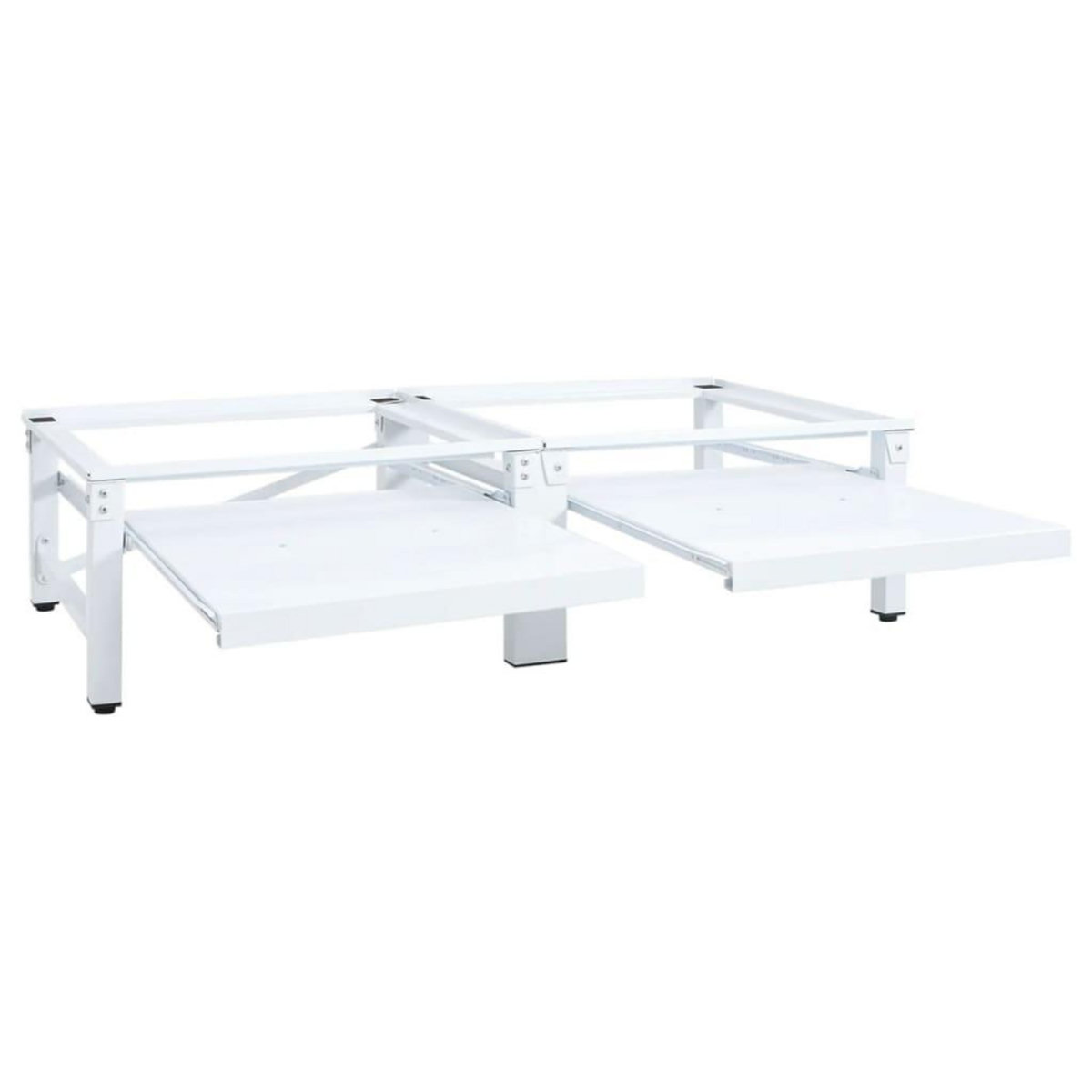 VIDAXL Socle de lave-linge et seche-linge et etagere coulissante Blanc
