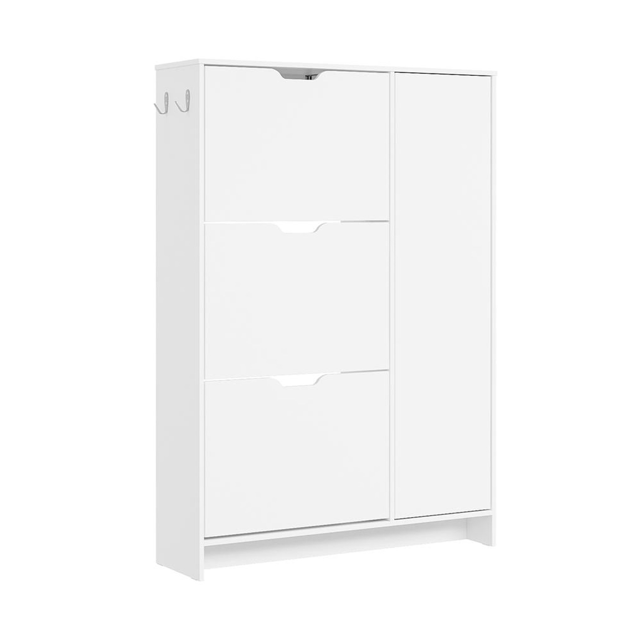 SOBUY Armoire à chaussures Blanc 84x24x121 cm 3 tiroirs FSR220-W