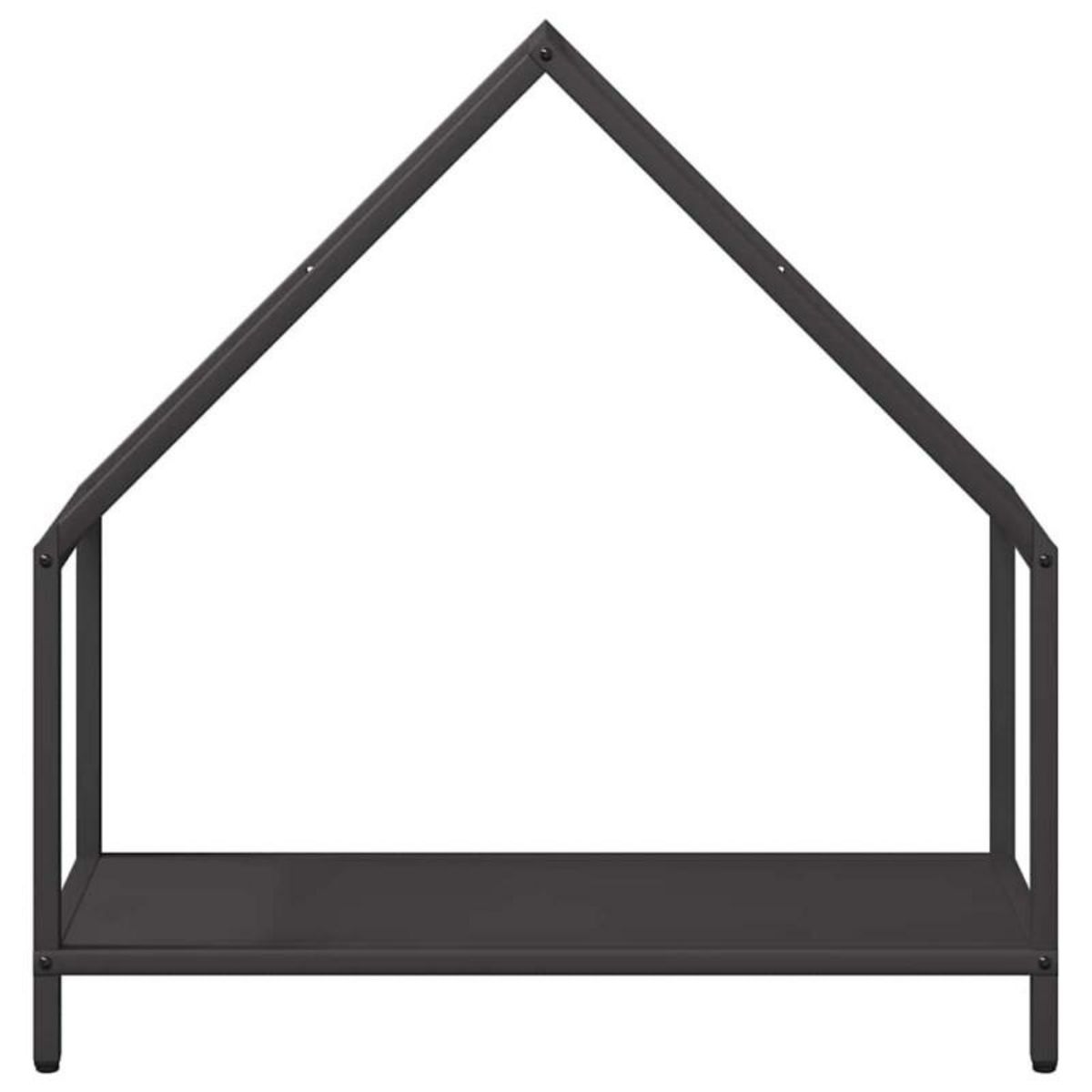 VIDAXL Portant de bois chauffage noir 60x25x60 cm