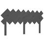 Voir la diapositive 2 : VIDAXL Tete de lit Gris 159,5x3x80,5 cm Bois massif de pin