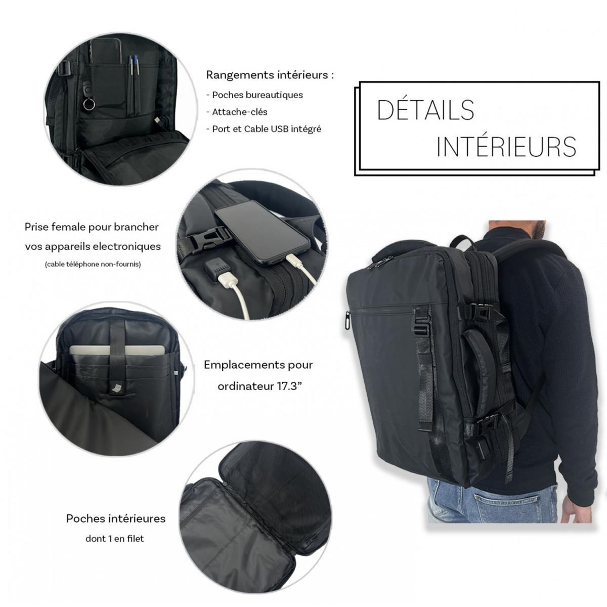 Cactus Sac à dos porte-ordinateur & voyage 17.3