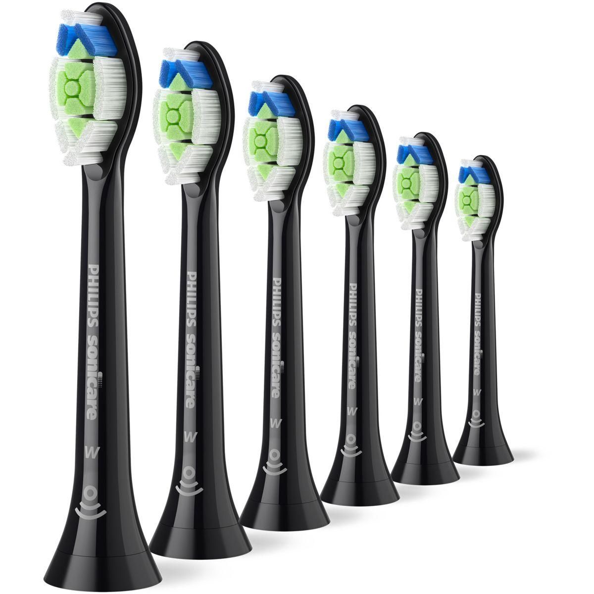 Philips Brossette dentaire Sonicare lot de 6 - HX6066/88 black Optimal W2