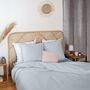 Voir la diapositive 3 : Home collection Parure housse de couette 100%lin/coton 57fils lin métis uni