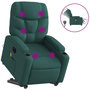 Voir la diapositive 2 : VIDAXL Fauteuil inclinable de massage electrique Vert fonce Tissu