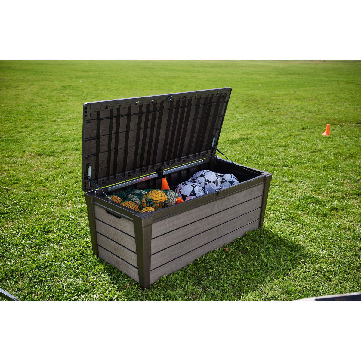 KETER Coffre de rangement jardin - Résine - Gris - 455L - KETER