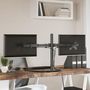Voir la diapositive 3 : VIDAXL Support de moniteur double noir acier VESA 75 100 mm
