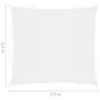 VIDAXL Voile de parasol tissu oxford carre 2,5x2,5 m blanc