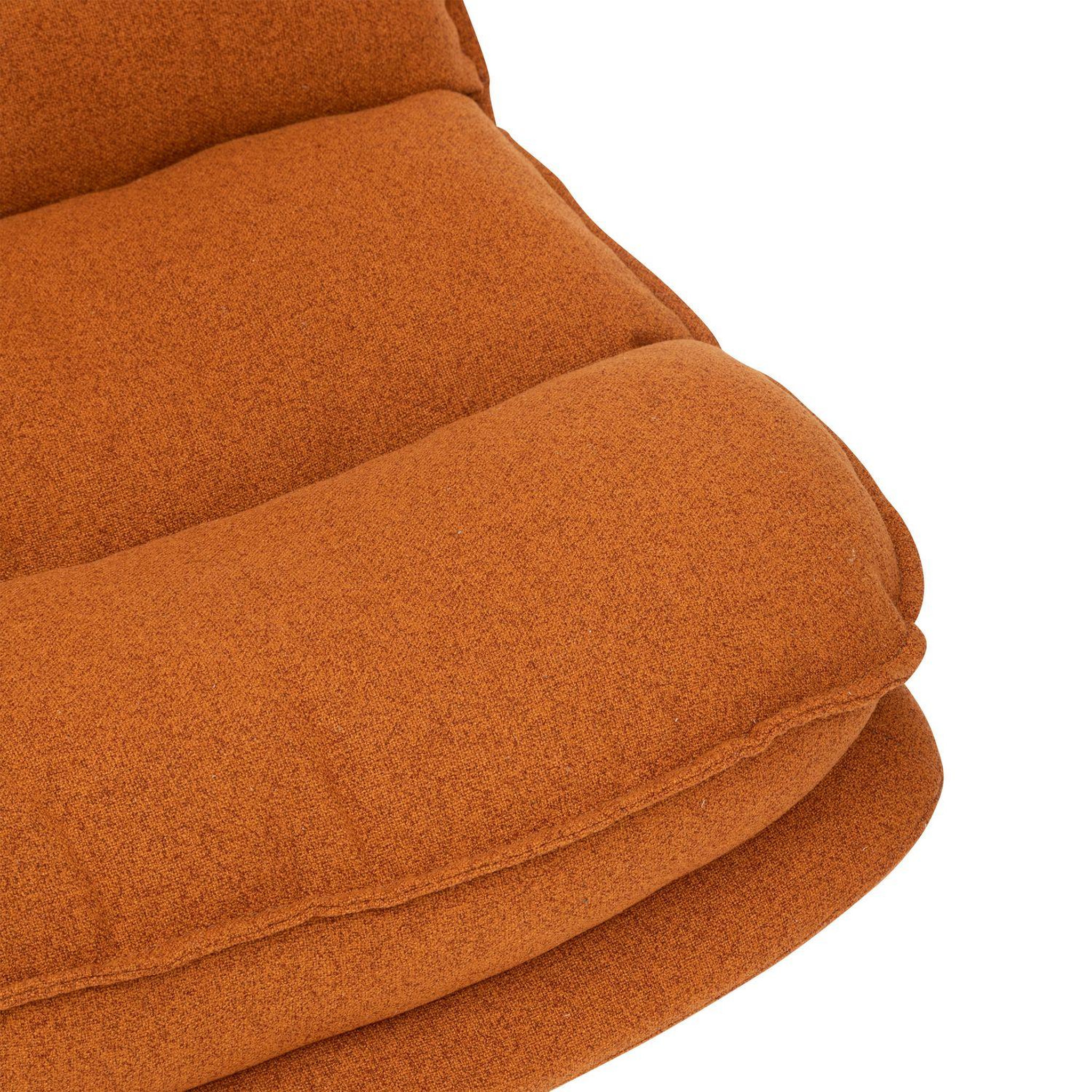 Voir la diapositive 4 : ATMOSPHERA Fauteuil pivotant en tissu et pieds métal HARPER